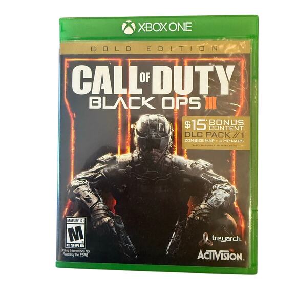 XBOX ONE Call of Duty Black Ops III 3 Gold Edition Video Game Gaming - Picture 1 of 3